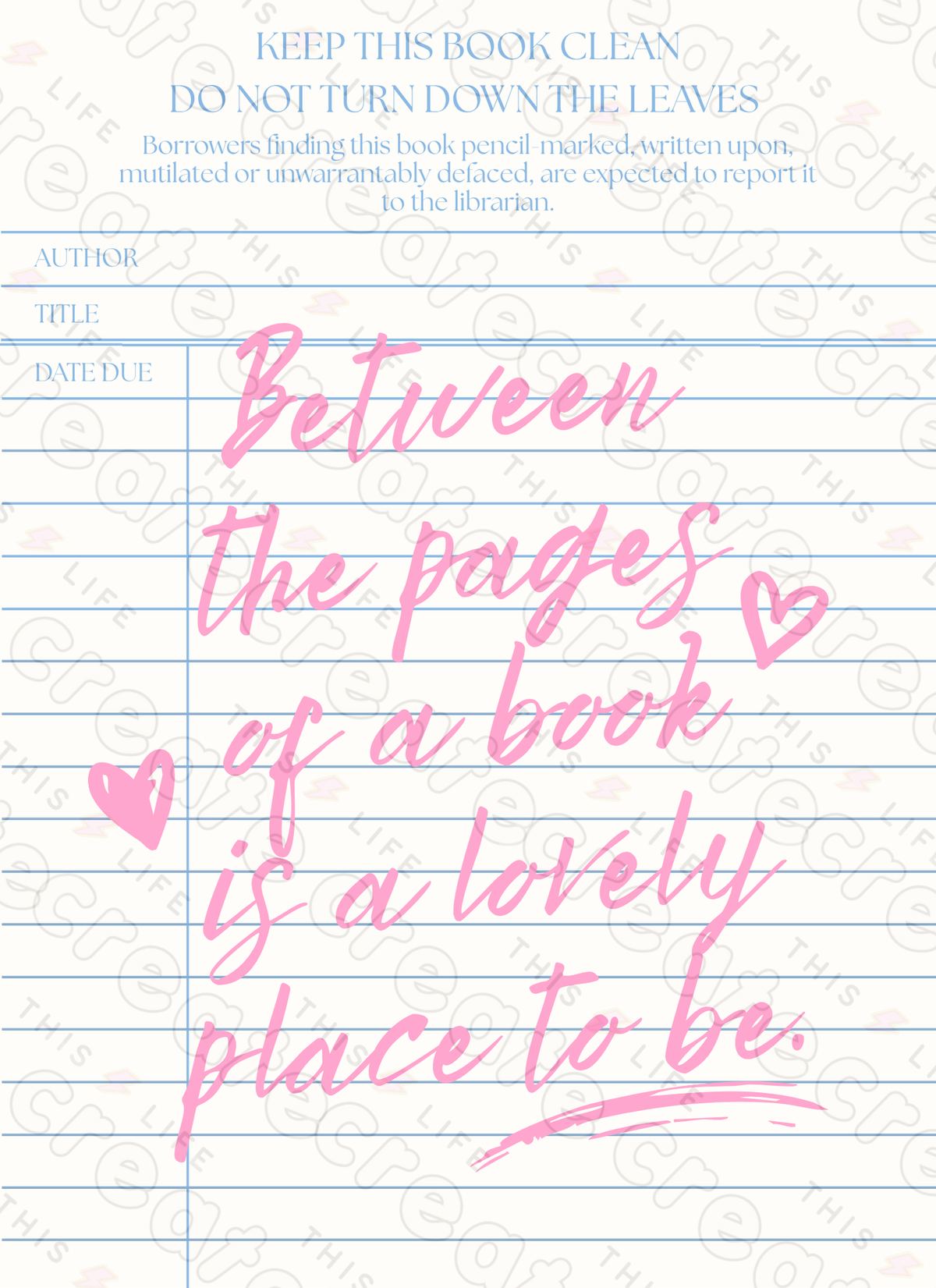 Bookish BGs