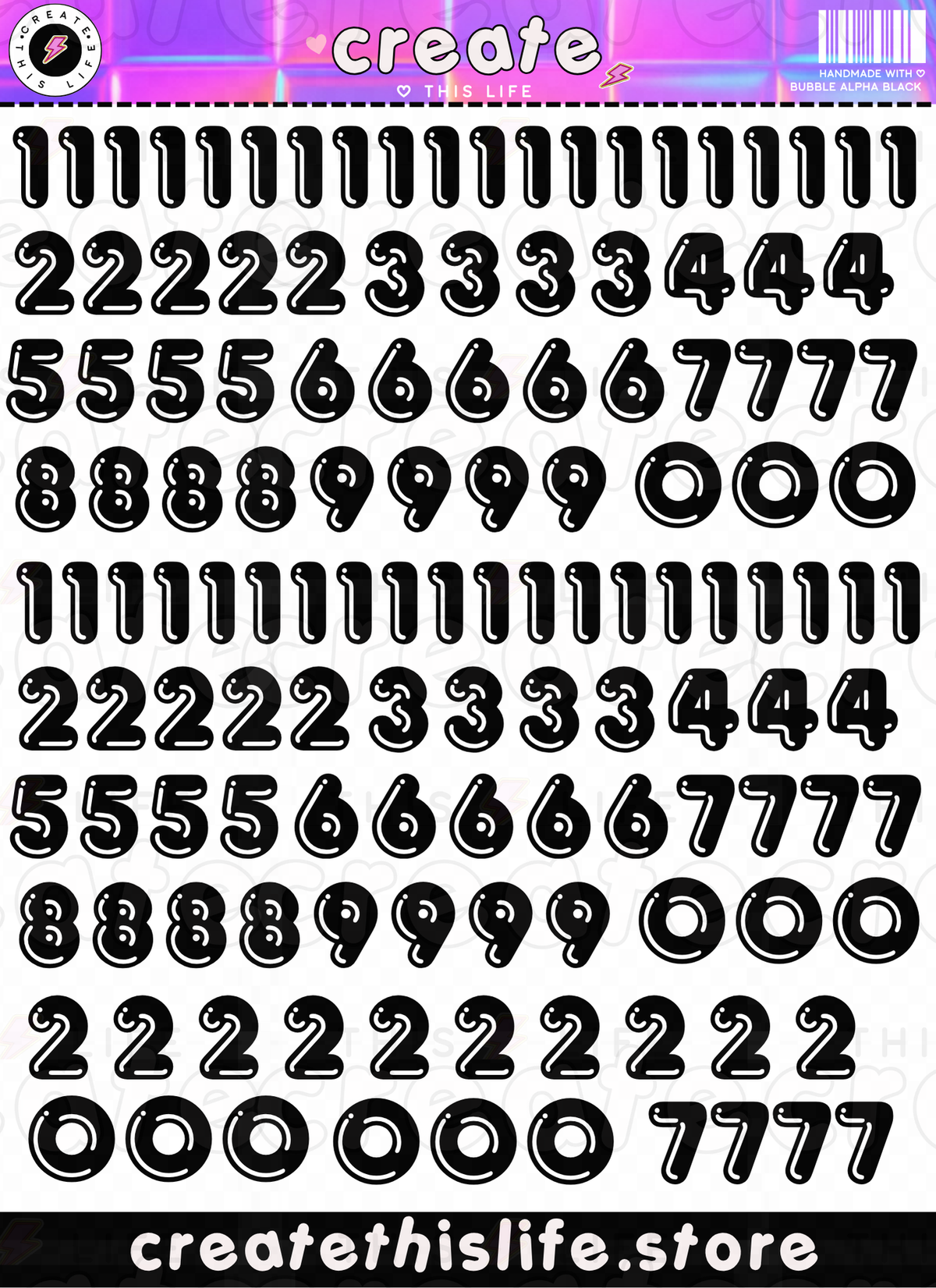 Bubble Numbers