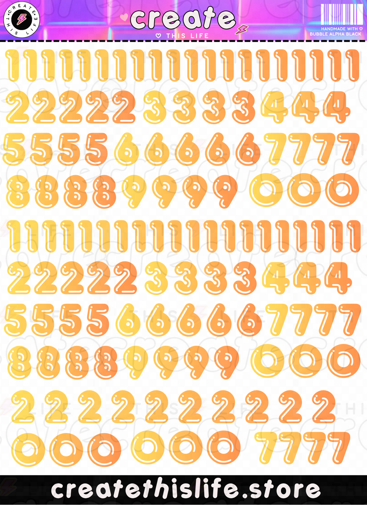Bubble Numbers