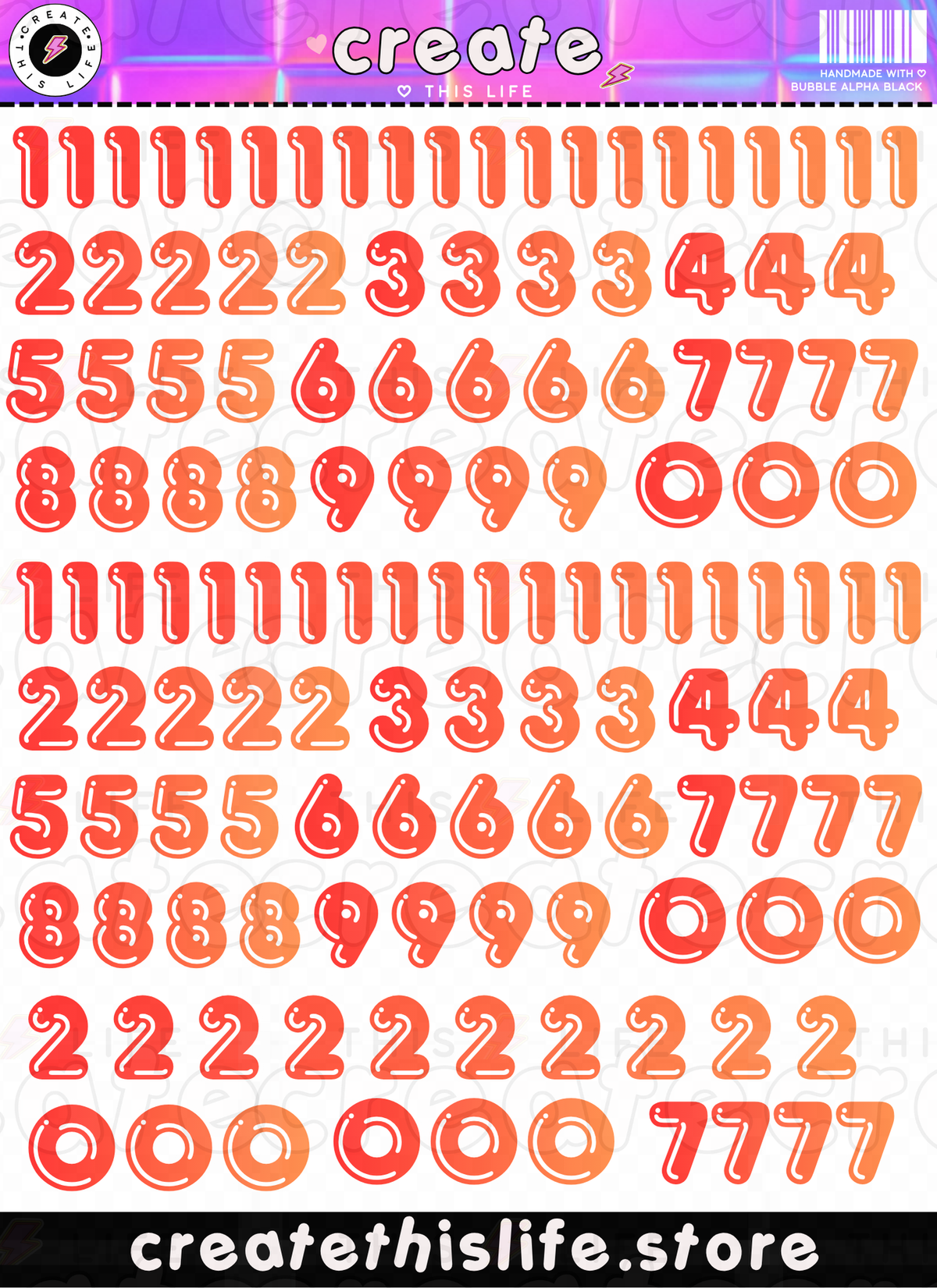 Bubble Numbers