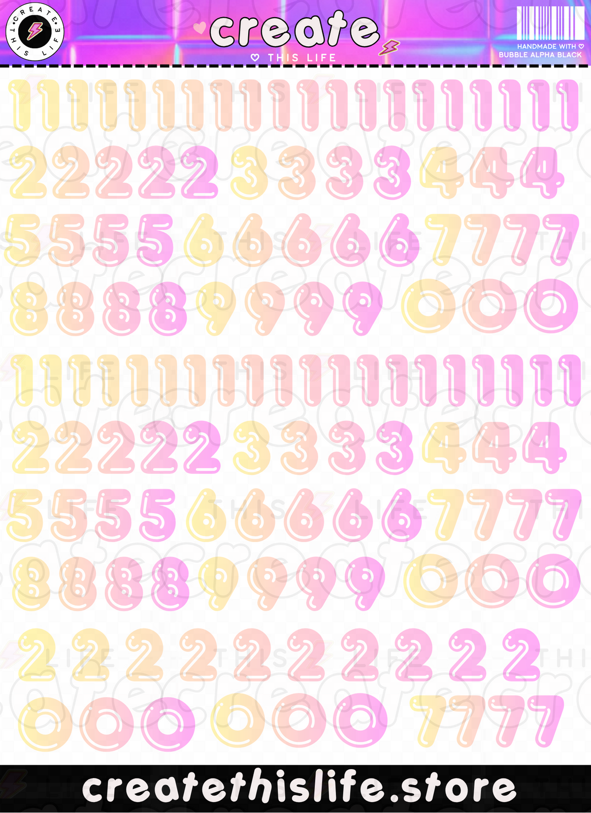 Bubble Numbers
