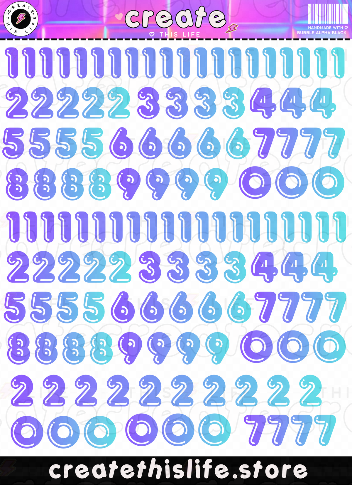 Bubble Numbers