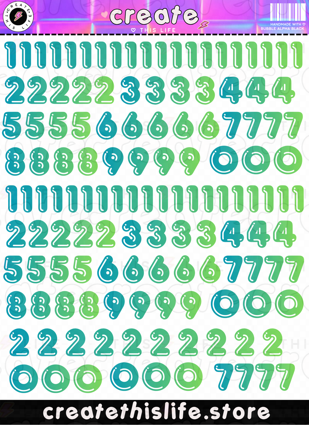 Bubble Numbers