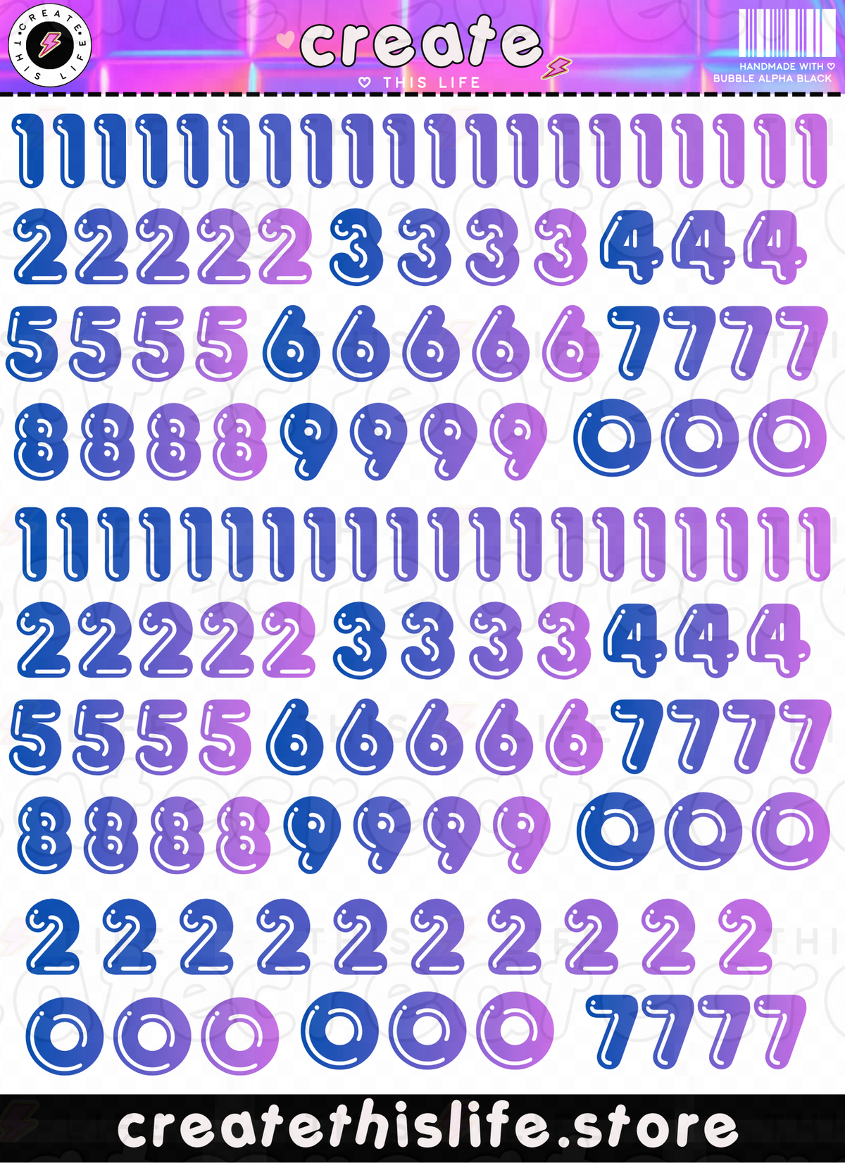 Bubble Numbers