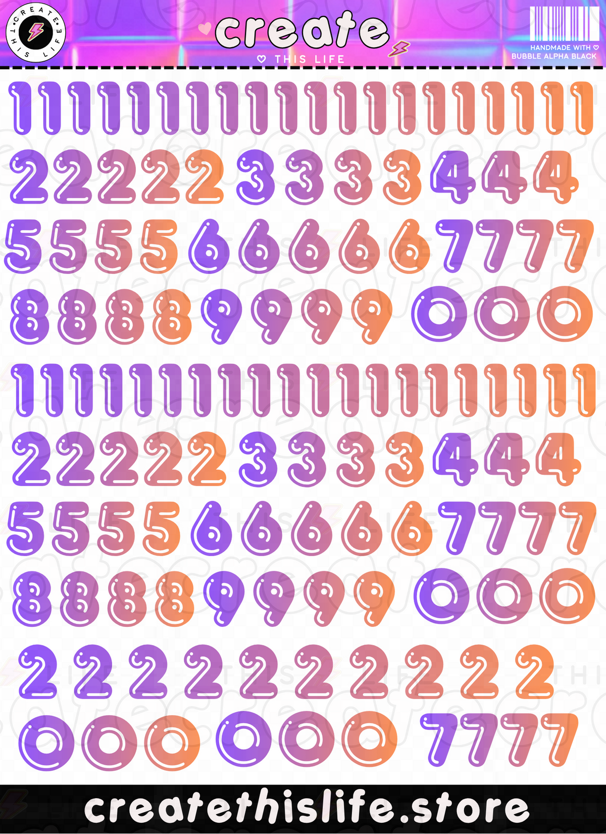 Bubble Numbers