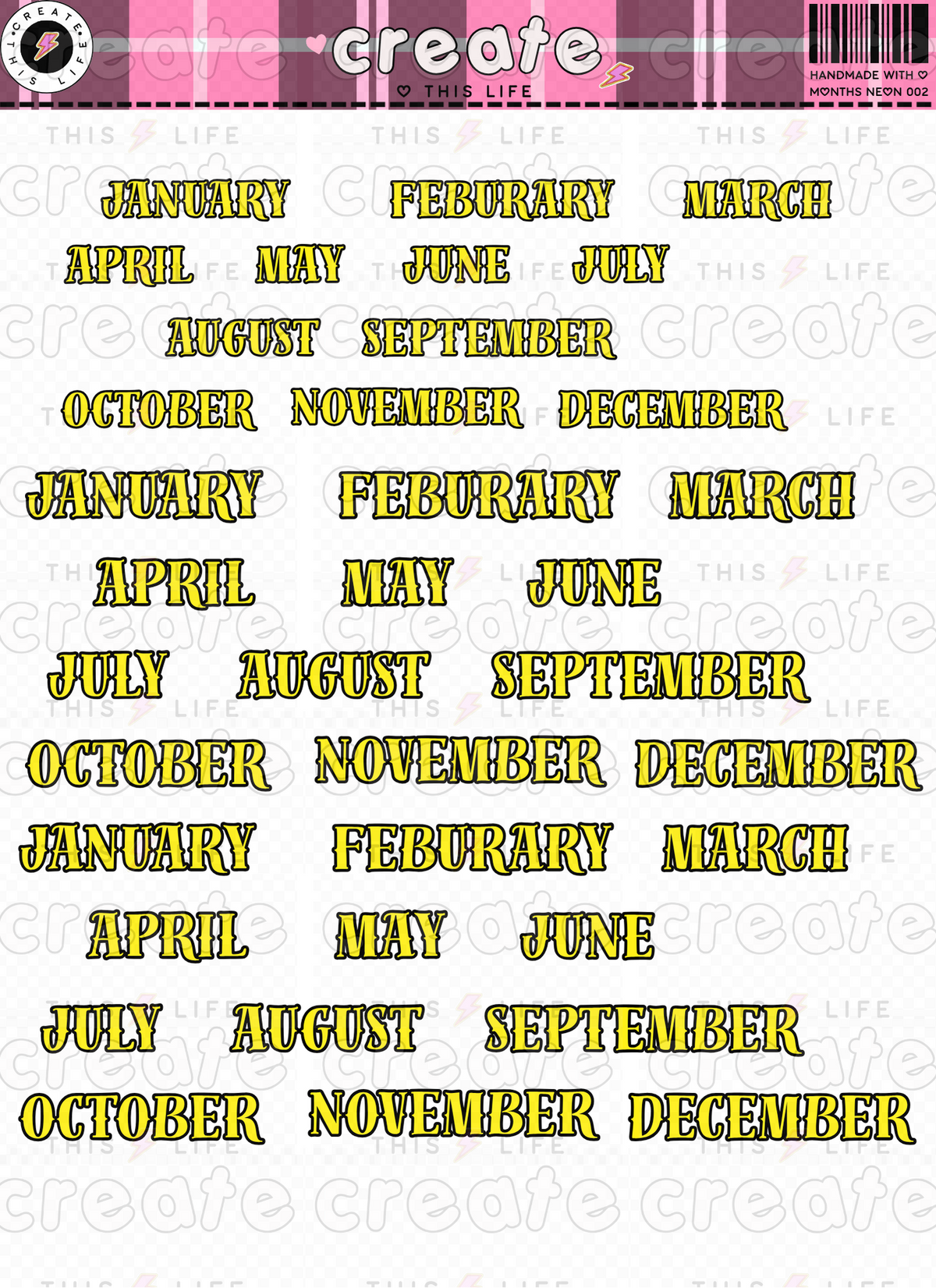 Neon Months