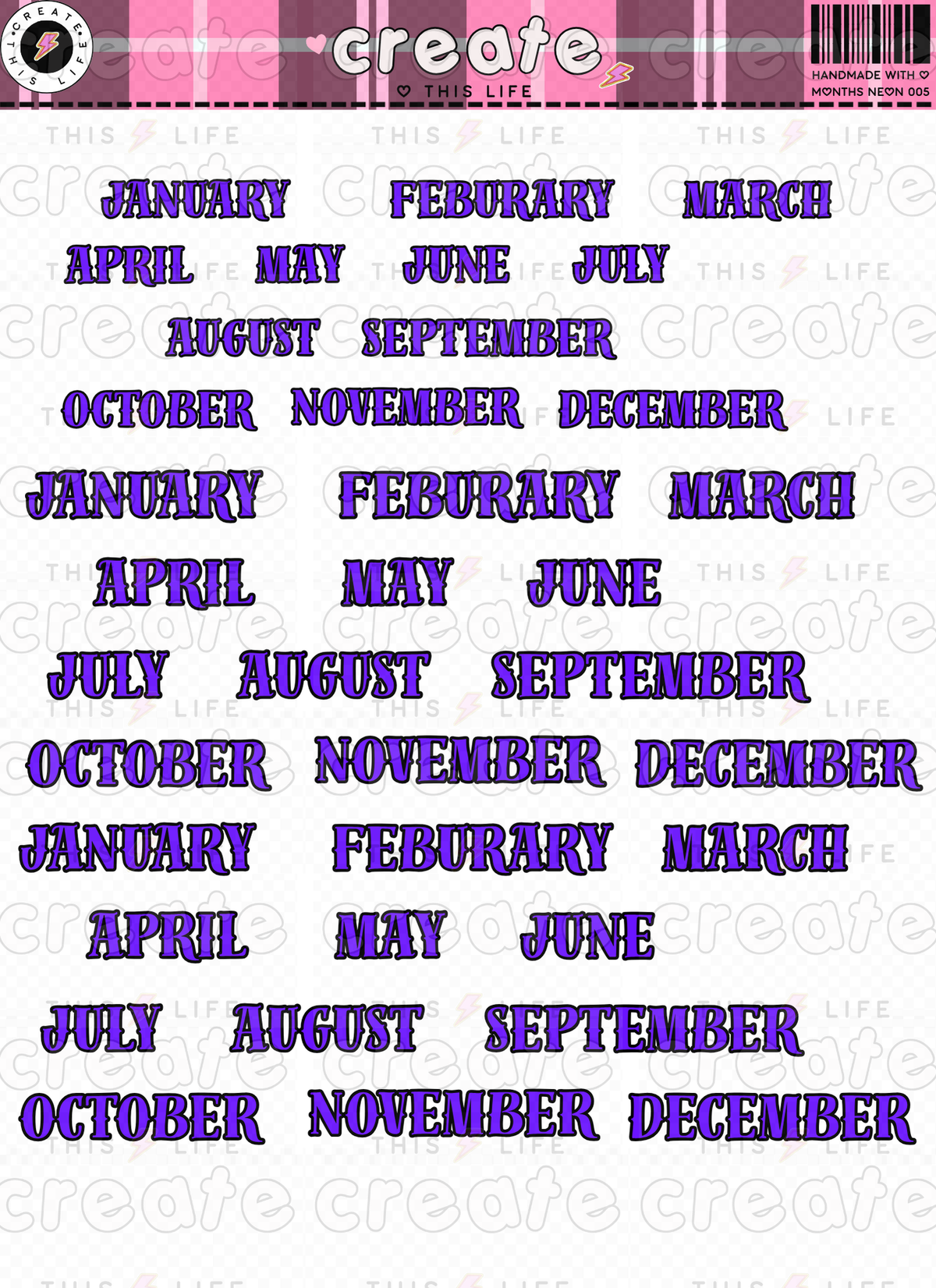 Neon Months